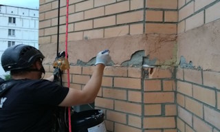 Обследование фасада здания в Приморско-Ахтарске в октябре